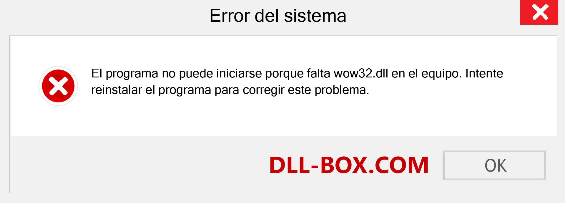 ¿Falta el archivo wow32.dll ?. Descargar para Windows 7, 8, 10 - Corregir wow32 dll Missing Error en Windows, fotos, imágenes