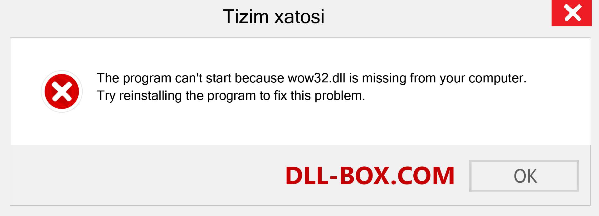 wow32.dll fayli yo'qolganmi?. Windows 7, 8, 10 uchun yuklab olish - Windowsda wow32 dll etishmayotgan xatoni tuzating, rasmlar, rasmlar